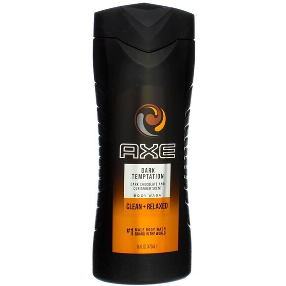 AXE Dark Temptation Body Wash Clean + Smooth Dark Chocolate Coriander 16oz, 2 CT - Picture 1 of 2
